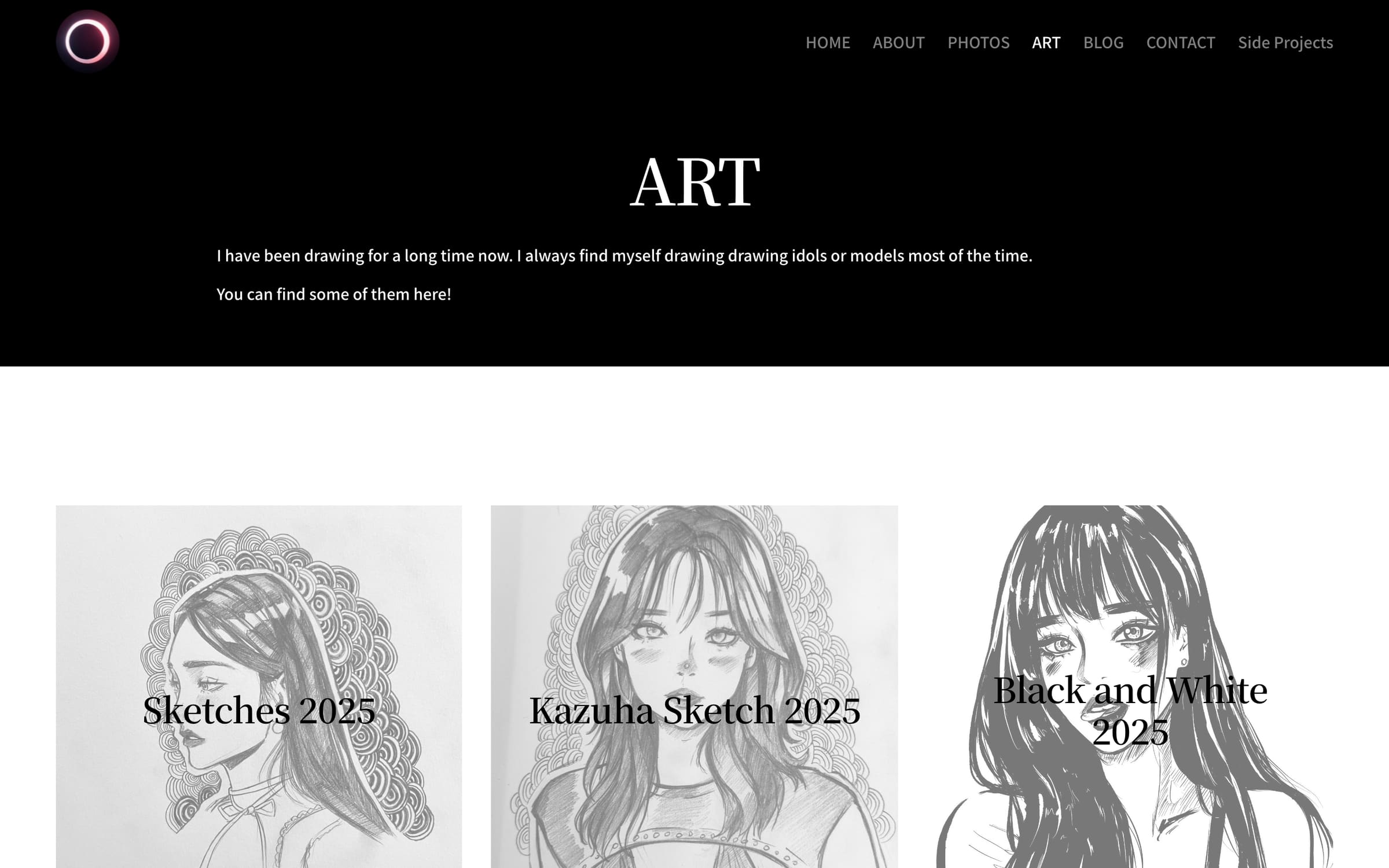 Art on the Squarespace site